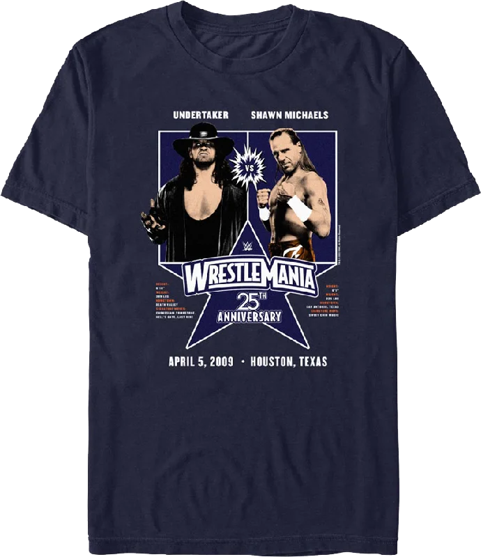 Men's high-performance workout t-shirt-WrestleMania 25 Undertaker vs. Shawn Michaels T-Shirt