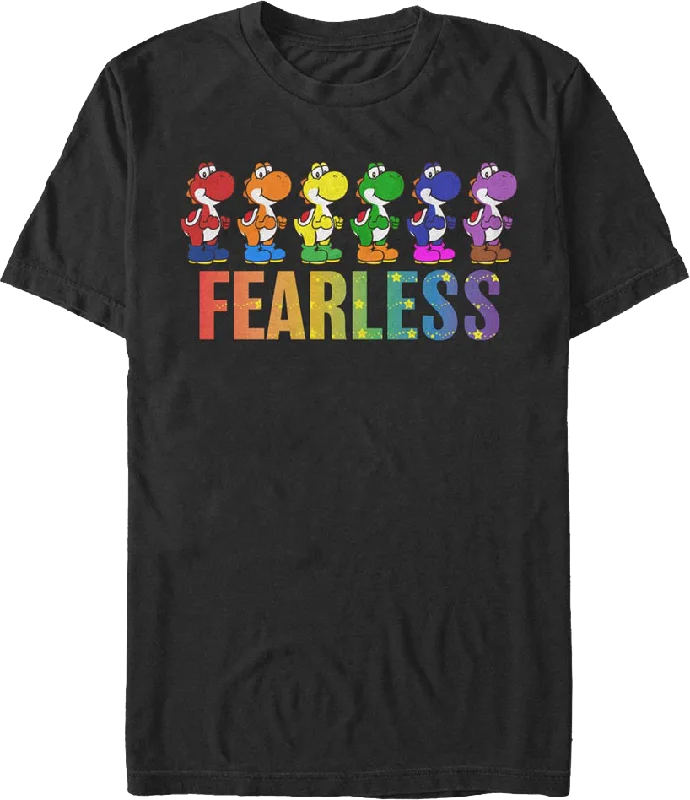 Men's casual athletic wear t-shirt-Fearless Yoshi Super Mario Bros. T-Shirt