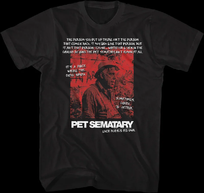 Men's gym performance t-shirt-Each Buries His Own Pet Sematary T-Shirt