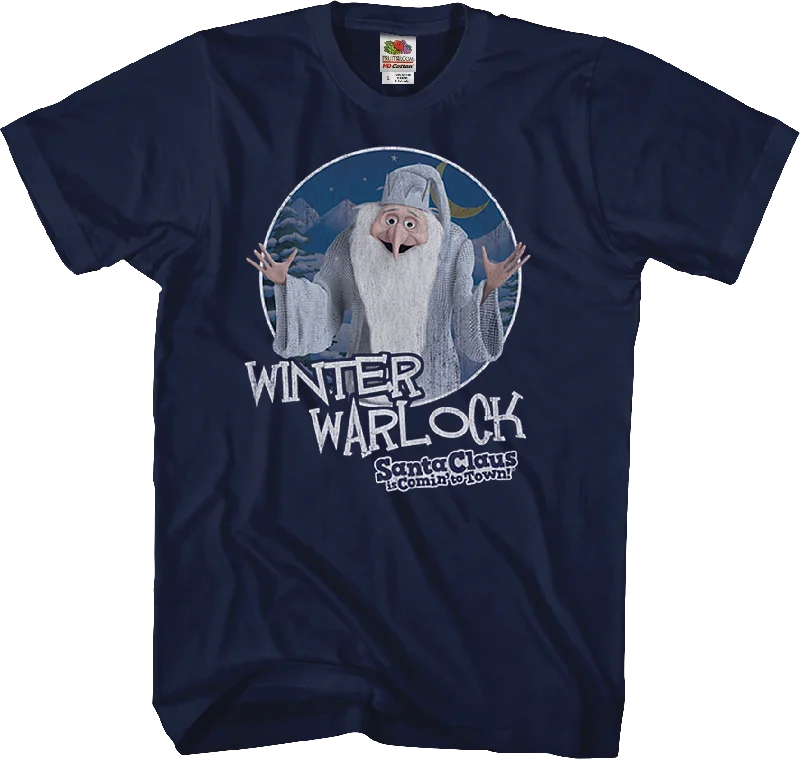 Men's modern fitness t-shirt-Winter Warlock Santa Claus Is Comin' To Town T-Shirt