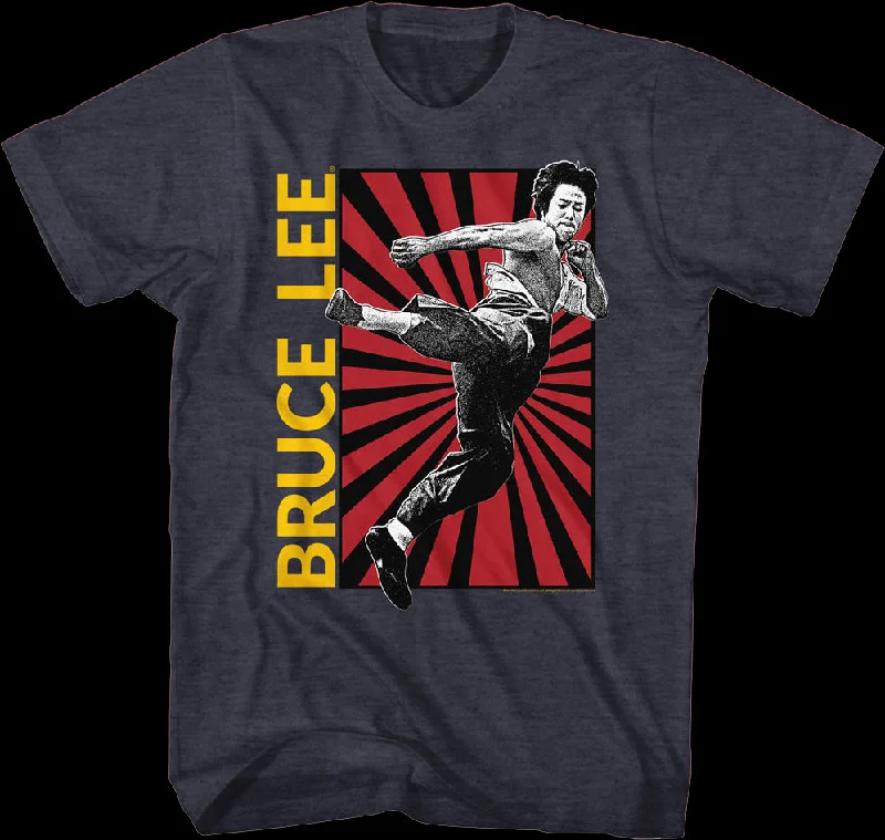 Men's sustainable athletic t-shirt-Kickin' It Bruce Lee T-Shirt