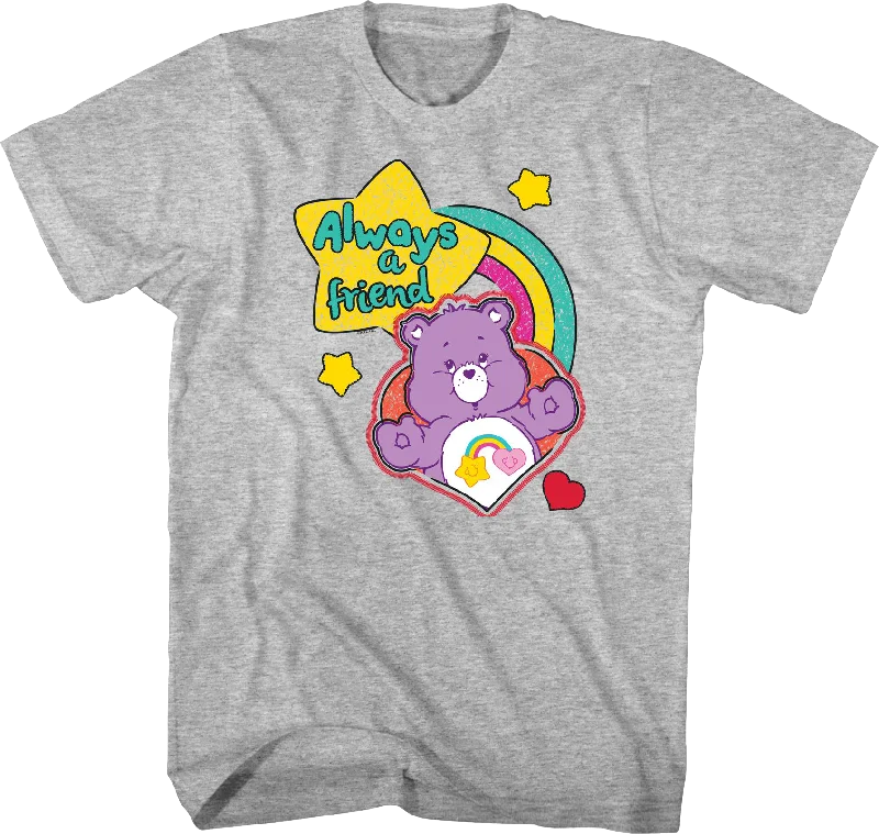 Men's fashion-forward activewear t-shirt-Always A Friend Care Bears T-Shirt