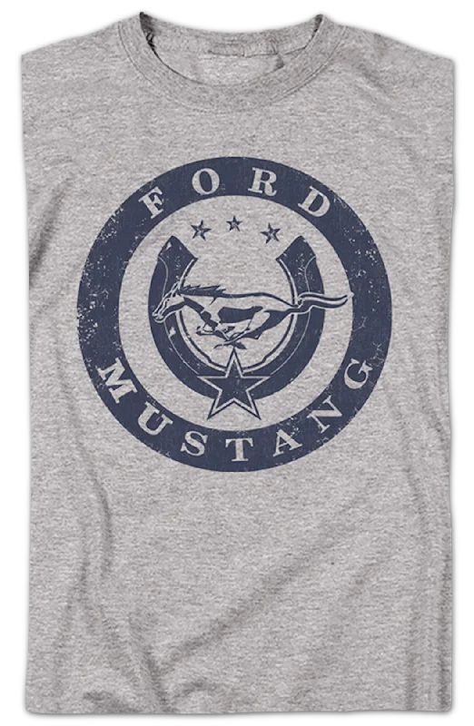 Men's premium workout t-shirt-Mustang Horseshoe Ford T-Shirt