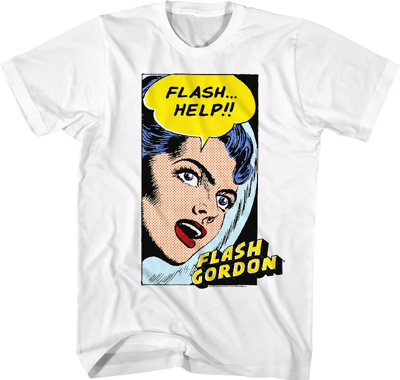 Men's comfortable exercise t-shirt-Help Flash Gordon T-Shirt