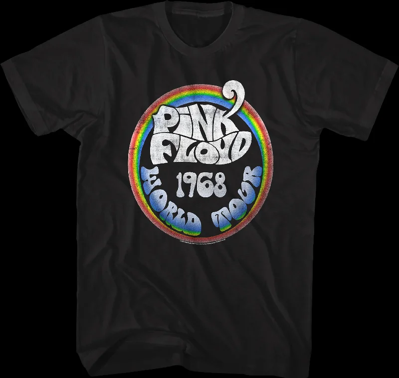 Men's lightweight athletic wear t-shirt-1968 World Tour Pink Floyd T-Shirt