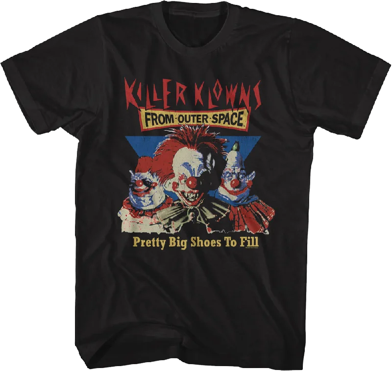 Men's gym performance t-shirt-Pretty Big Shoes To Fill Killer Klowns From Outer Space T-Shirt