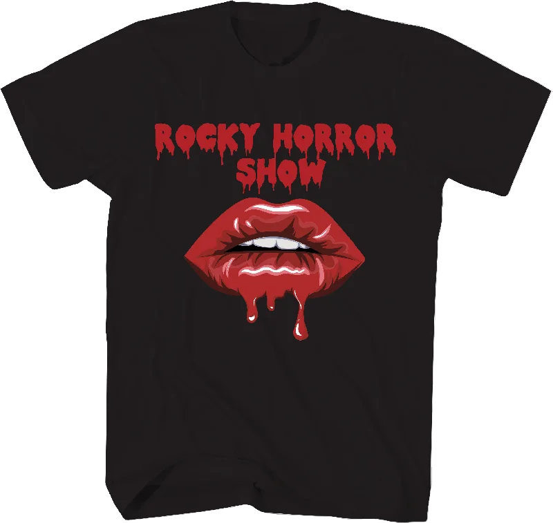 Men's workout-ready athletic t-shirt-Lips Rocky Horror Picture Show T-Shirt