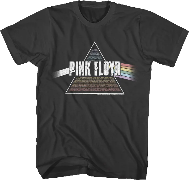 Men's organic athletic t-shirt-Dark Side of the Moon Tour Pink Floyd T-Shirt