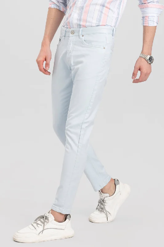 Men's slim tapered pants-Men's relaxed fit performance t-shirt-Voguish Sky Blue Cotton Pant