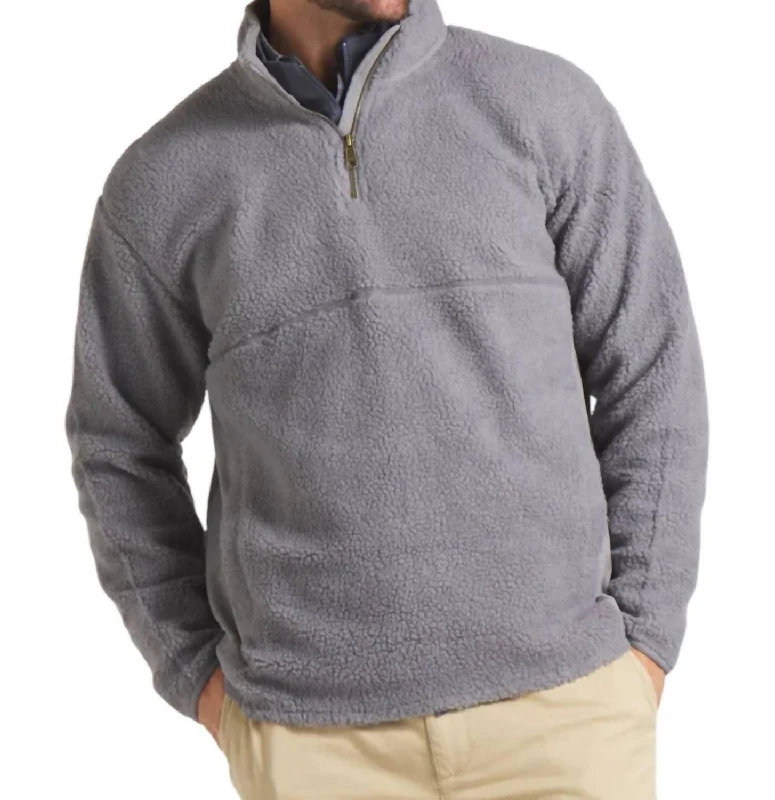 Men's durable sweater-Men's versatile fitness t-shirt-Cedar Fort Pullover Sweater In Grey