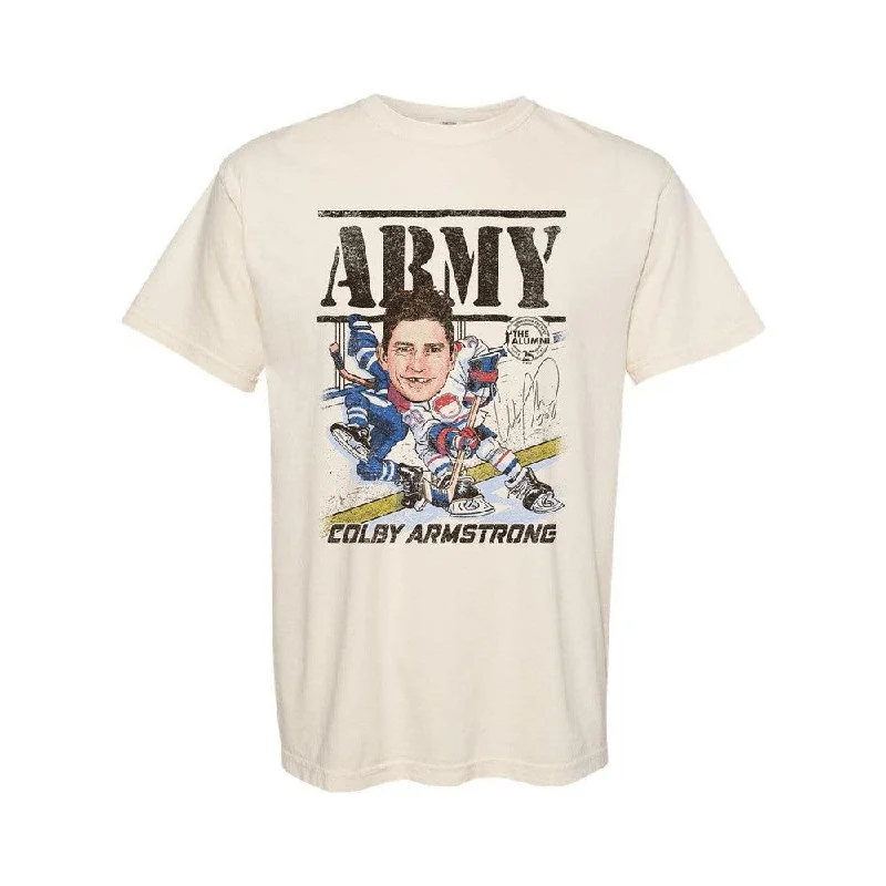 Men's modern fitness t-shirt-Spittin Chiclets x NHL Alumni Association Army Tee