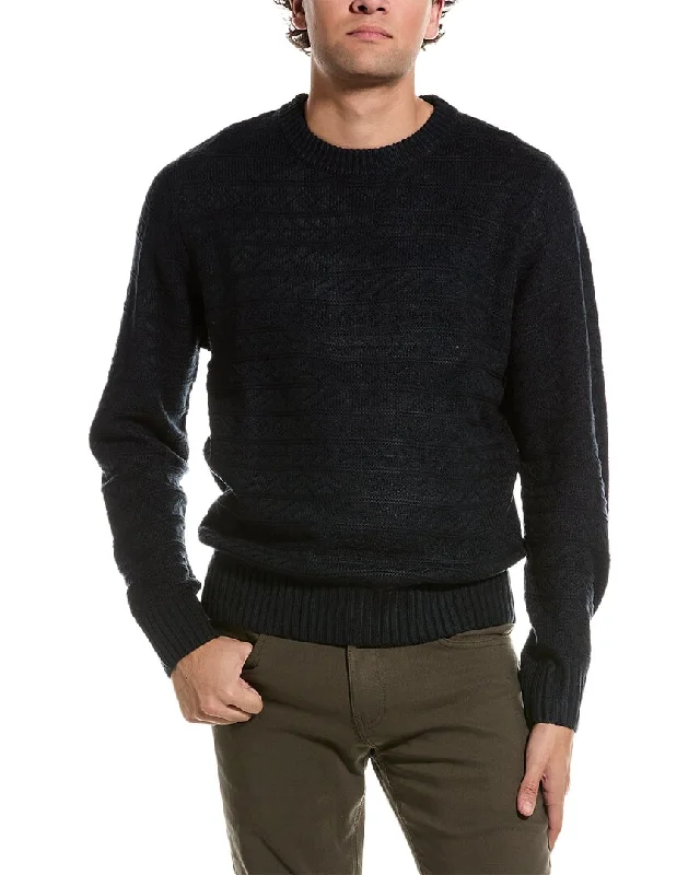 Men's quick-dry sweatshirt-Men's comfortable exercise t-shirt-Slate & Stone Fairisle Stitch Crewneck Sweater