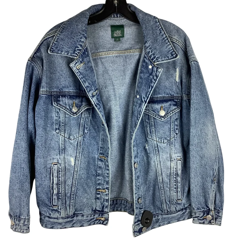 Men's concert jacket-Men's breathable performance t-shirt-Jacket Denim By Wild Fable In Blue Denim, Size: S