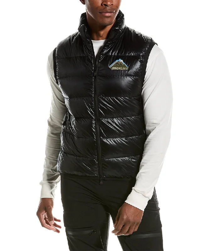 Men's leather jacket-Men's premium workout t-shirt-Moncler Vest