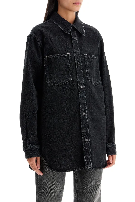 Men's weekend jacket-Men's tech fabric workout wear t-shirt-Acne Studios Denim Overshirt