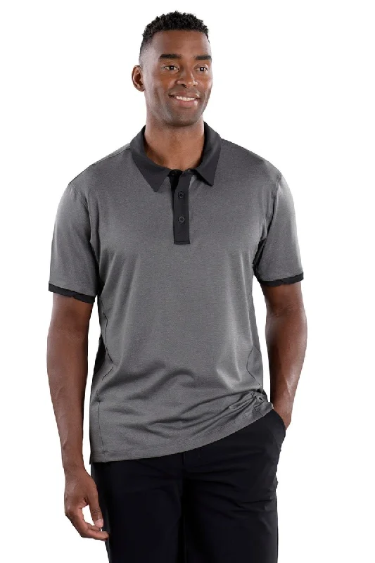 Men's fashion-forward office polo shirt-Men's organic athletic t-shirt-Sam Black Textured Polo - FINAL SALE