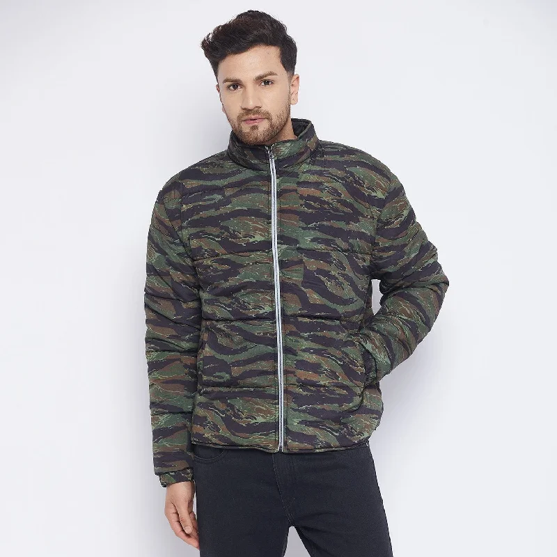 Men's traditional jacket-Men's premium workout t-shirt-Modern Camo Quilted Jacket