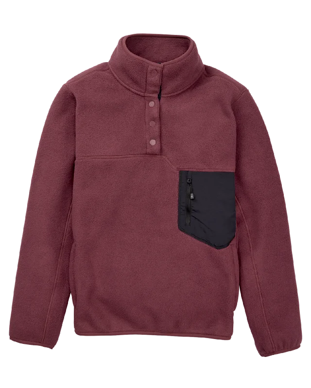 Men's basic sweatshirt-Men's durable sports t-shirt-Burton Women's Cinder Fleece Pullover - Almandine