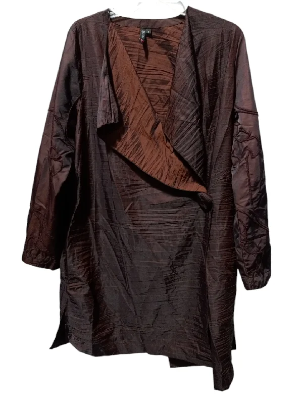 Men's single-breasted jacket-Men's fashion-forward activewear t-shirt-Jacket Other By Clothes Mentor In Brown, Size: S