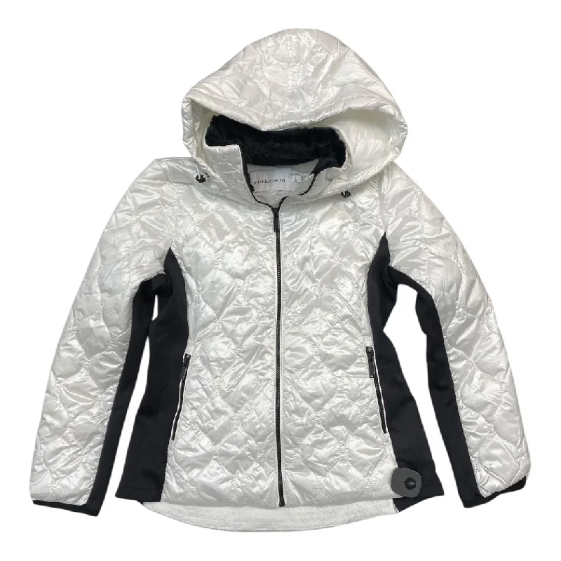 Men's everyday jacket-Men's performance sports t-shirt-Jacket Puffer & Quilted By Calvin Klein In White, Size: M