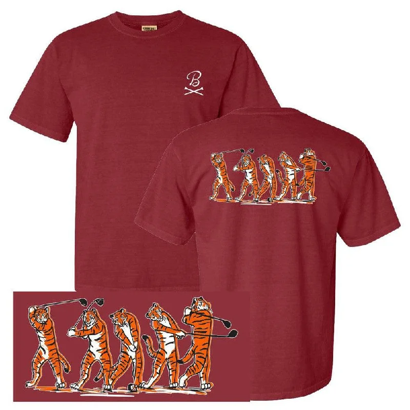 Men's quick-dry athletic t-shirt-Barstool Golf Tiger Swing II Tee