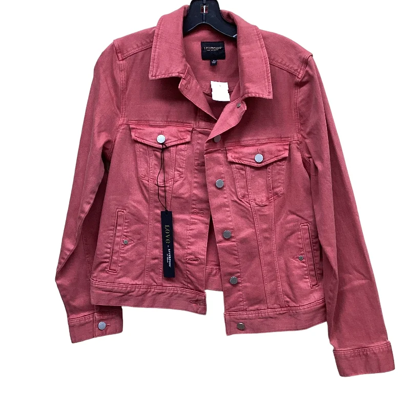 Men's recycled jacket-Men's lightweight athletic wear t-shirt-Jacket Denim By Liverpool In Pink, Size: M