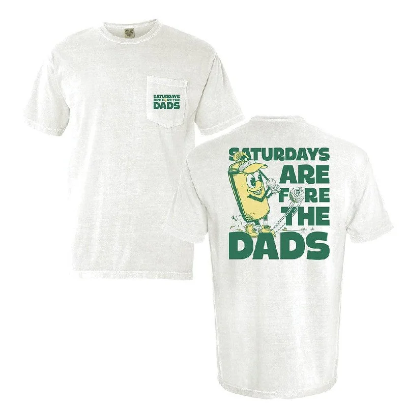 Men's gym performance t-shirt-Saturdays Are Fore The Dads Golf Pocket Tee