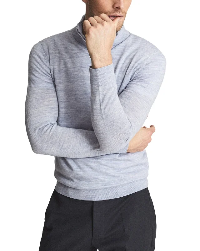 Men's plain sweatshirt-Men's ultra-breathable gym t-shirt-Reiss Blackhall Funnel Sweater