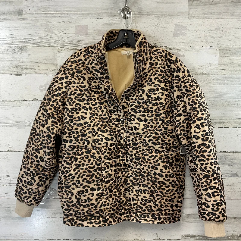 Men's zip-up jacket-Men's fashion-forward activewear t-shirt-Jacket Other By Easel In Animal Print, Size: S