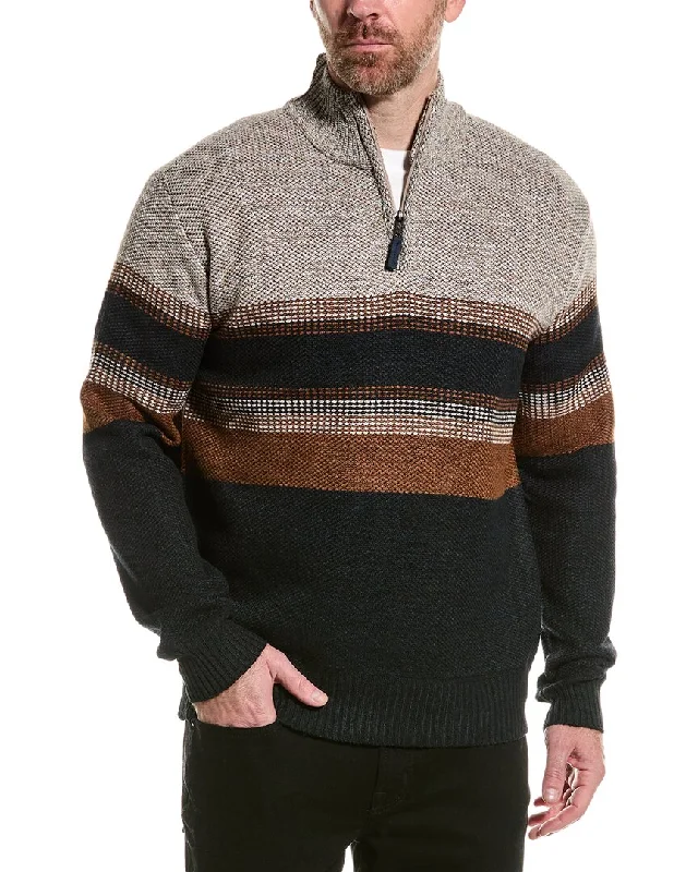 Men's timeless sweatshirt-Men's sustainable athletic t-shirt-Point Zero 1/4-Zip Mock Neck Sweater