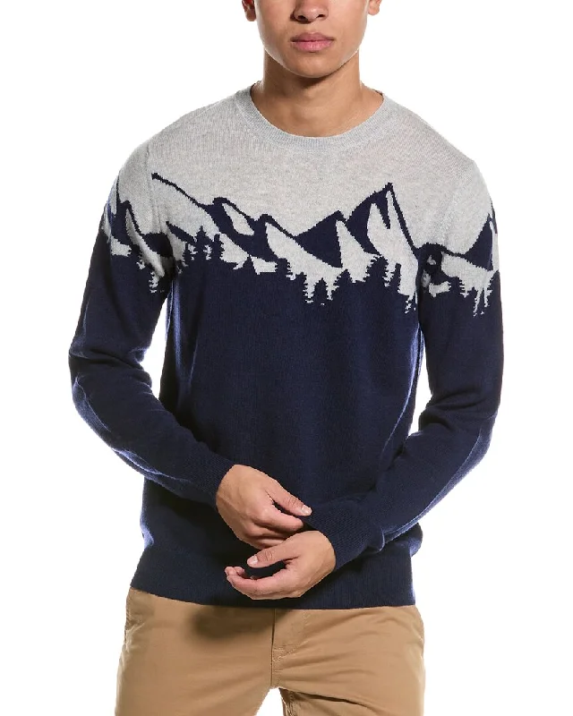 Men's summer sweatshirt-Men's quick-dry athletic t-shirt-Brodie Cashmere Wool & Cashmere-Blend Sweater