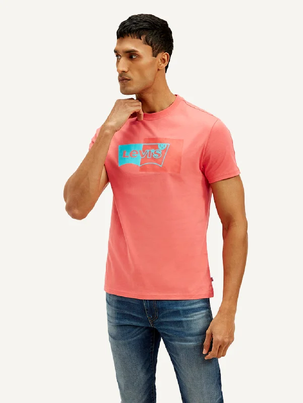 Men's modern fitness t-shirt-Men's Brand Logo Slim Fit T-shirt