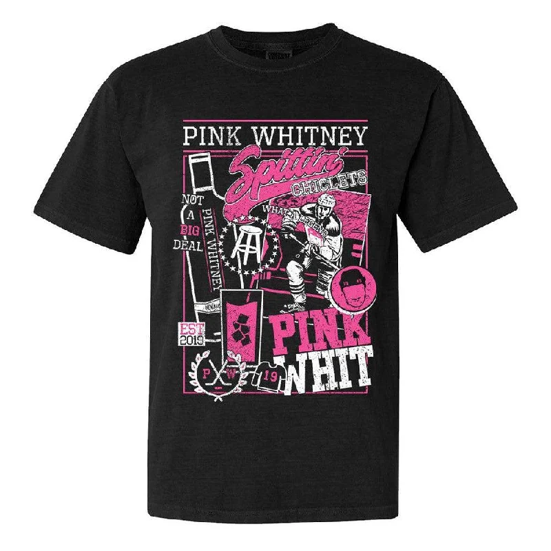 Men's workout-ready athletic t-shirt-Pink Whitney Collage Tee