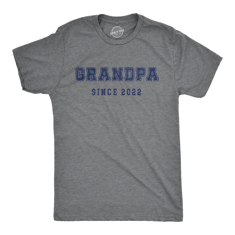 Men's workout-ready athletic t-shirt-Grandpa Since 2022 Men's T Shirt