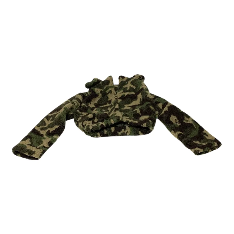 Men's heavy jacket-Men's ultra-breathable gym t-shirt-Jacket Faux Fur & Sherpa By Hyfve In Camouflage Print, Size: S