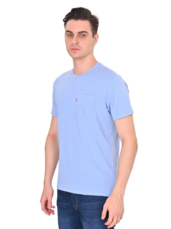 Men's comfortable exercise t-shirt-Men's Solid Slim Fit T-shirt