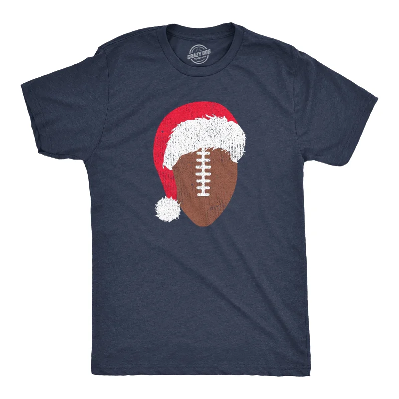 Men's workout-ready athletic t-shirt-Santa Football Men's T Shirt