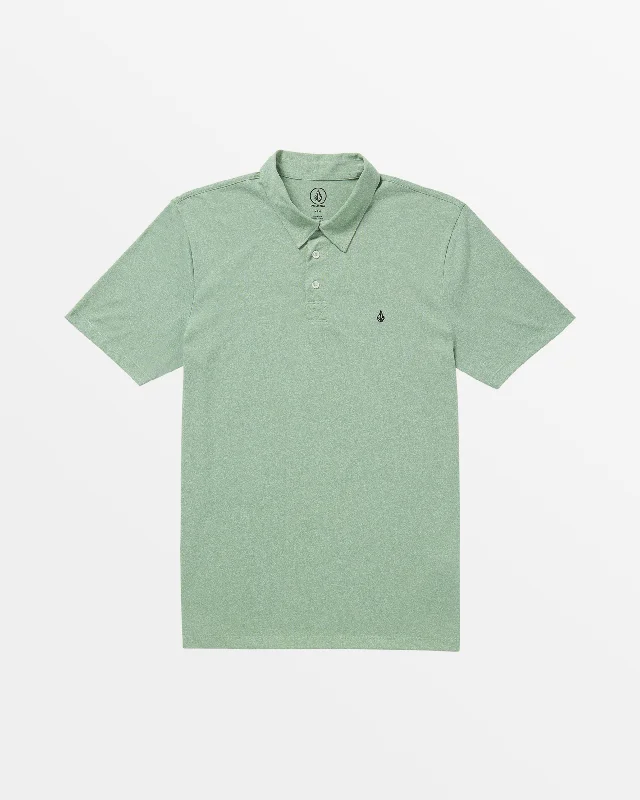 Men's regular fit shirt-Men's tech fabric workout wear t-shirt-Wrecker Mt Polo - Lichen Green