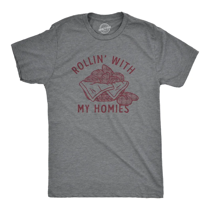 Men's fashion-forward activewear t-shirt-Rollin With My Homies Men's T Shirt