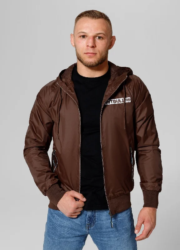 Men's relaxed fit jacket-Men's quick-dry athletic t-shirt-Men's transitional hooded jacket Athletic Logo