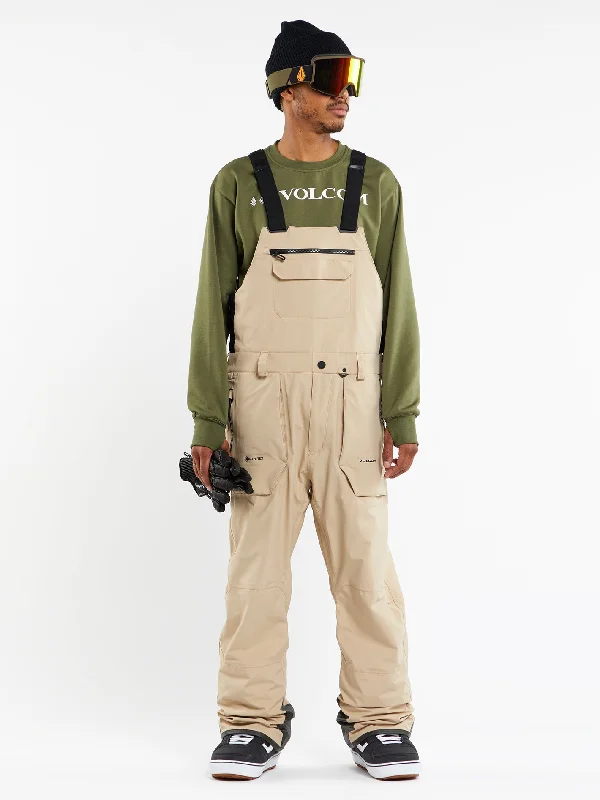 Men's insulated pants-Men's quick-dry athletic t-shirt-Mens Rain Gore-Tex Bib Overalls - Khakiest