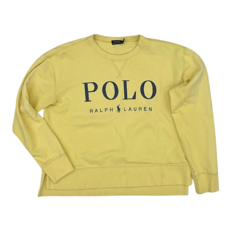 Men's quick-dry casual polo shirt-Men's summer fitness t-shirt-Sweatshirt Crewneck By Polo Ralph Lauren In Yellow, Size:M