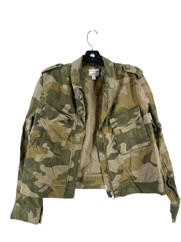 Men's tailored jacket-Men's gym performance t-shirt-Jacket Utility By Melrose And Market In Camouflage Print, Size: S