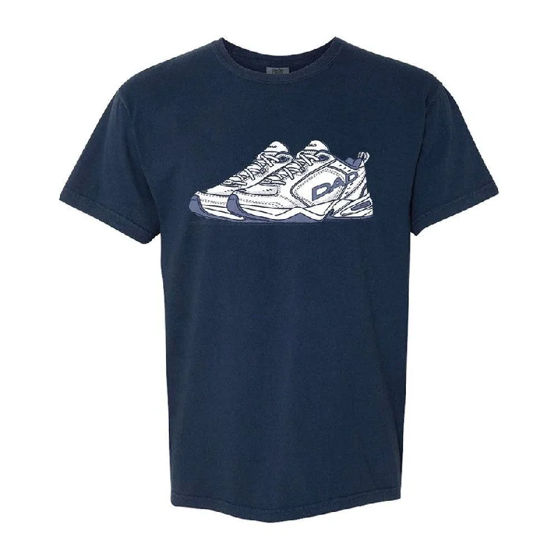 Men's tech fabric workout wear t-shirt-Dad Sneakers Graphic Tee