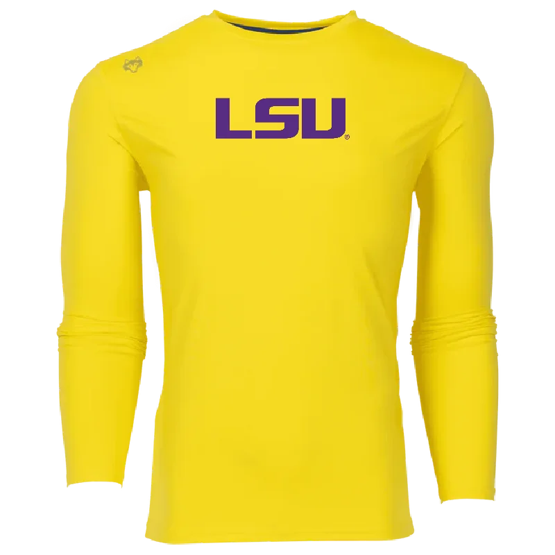 Men's breathable performance t-shirt-LSU Guide Sport Long Sleeve Tee