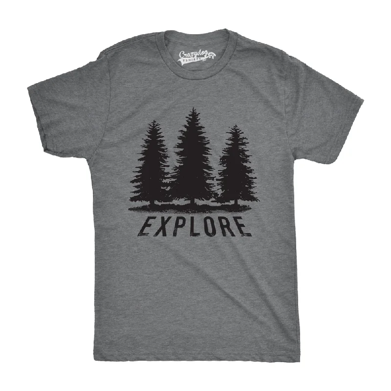 Men's relaxed fit performance t-shirt-Explore Pine Trees Men's T Shirt