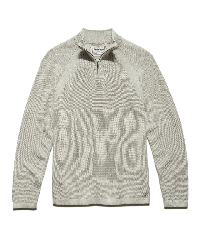 Men's hunting sweater-Men's comfortable exercise t-shirt-FLOYDALE MARLED RAGLAN 1/4-ZIP SWEATER