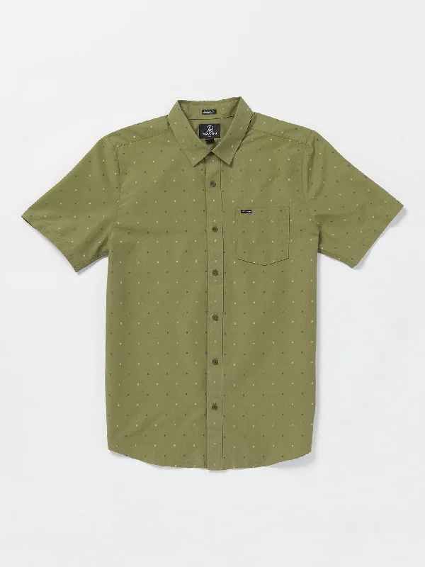 Men's adventure shirt-Men's weatherproof athletic wear t-shirt-Hone Stone Woven Short Sleeve Shirt - Thyme Green