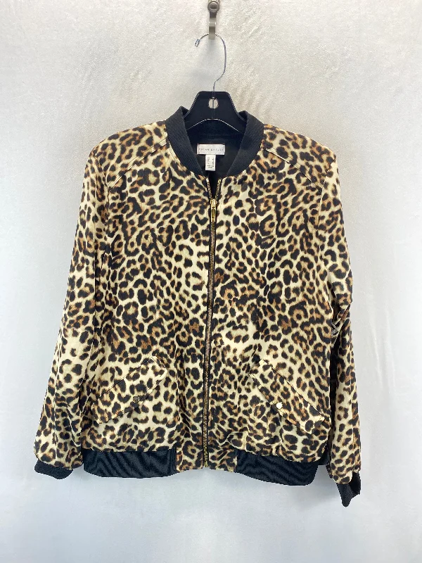 Men's parka jacket-Men's gym performance t-shirt-Jacket Other By Susan Graver In Leopard Print, Size: S