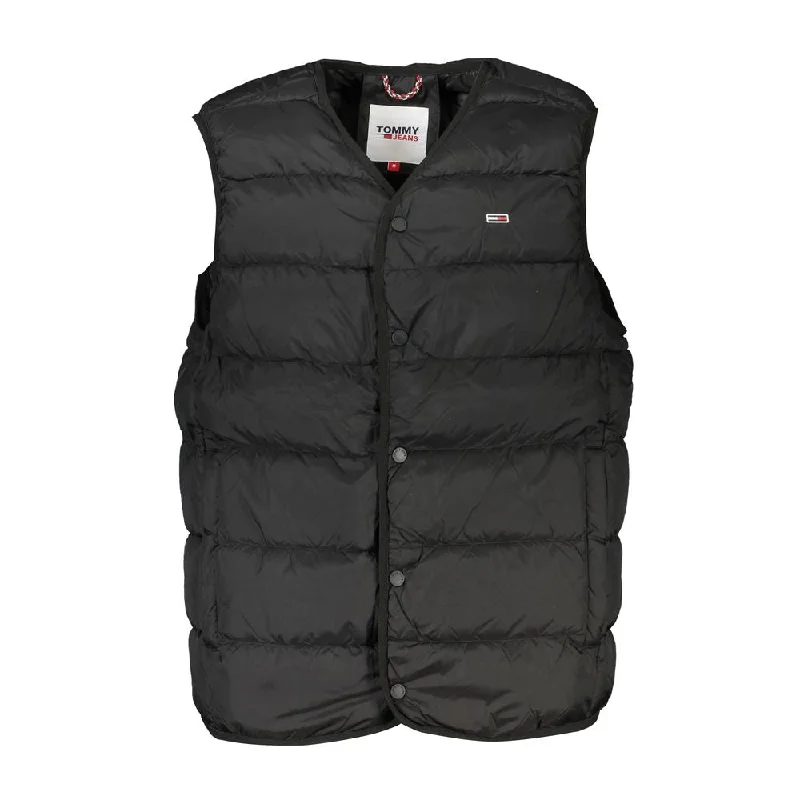 Men's single-breasted jacket-Men's casual athletic wear t-shirt-Tommy Hilfiger  Polyamide Men's Jacket